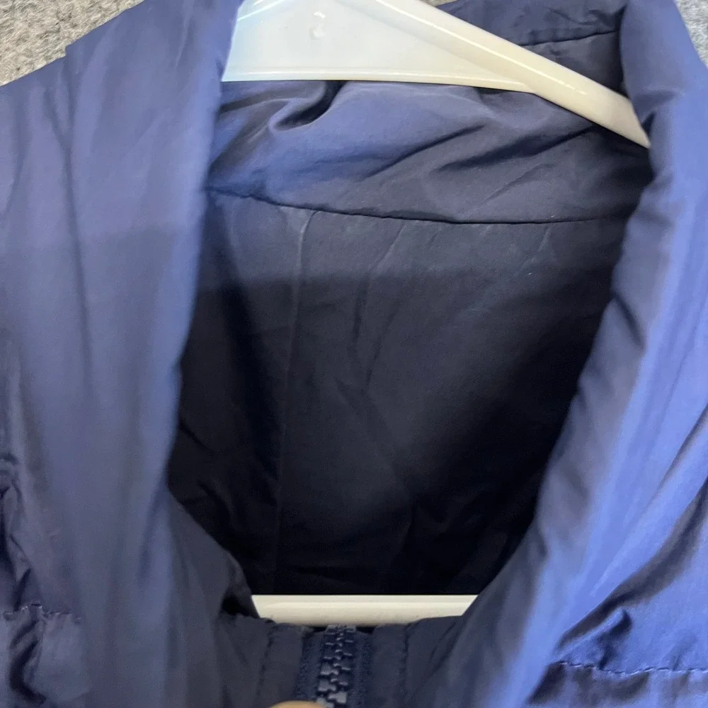 The North Face Puffer Jacket Boys Size M Blue Quilted Full Zip Winter Down Coat